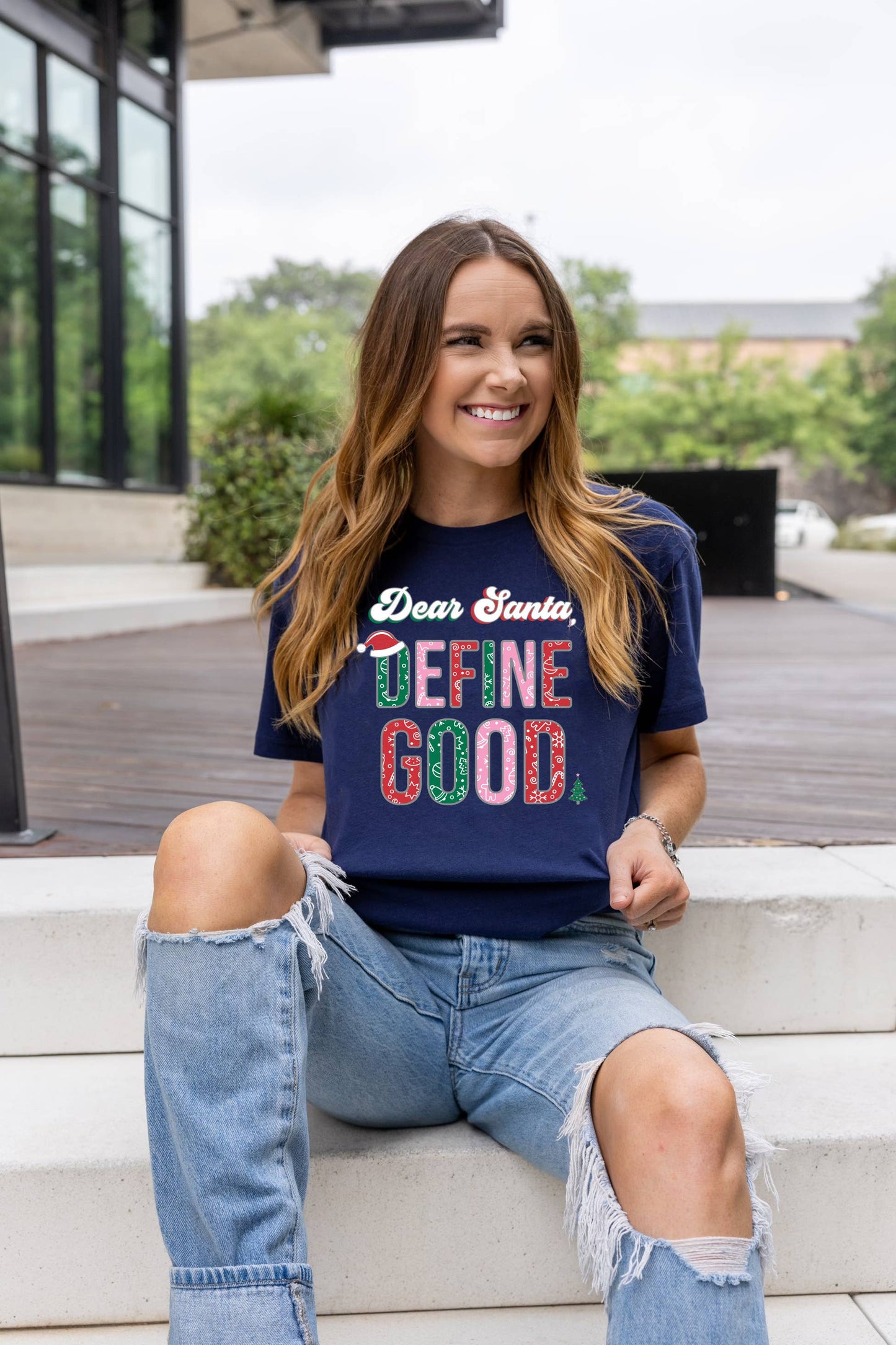 K&C Dear Santa Define Good - SS (Athletic Navy)