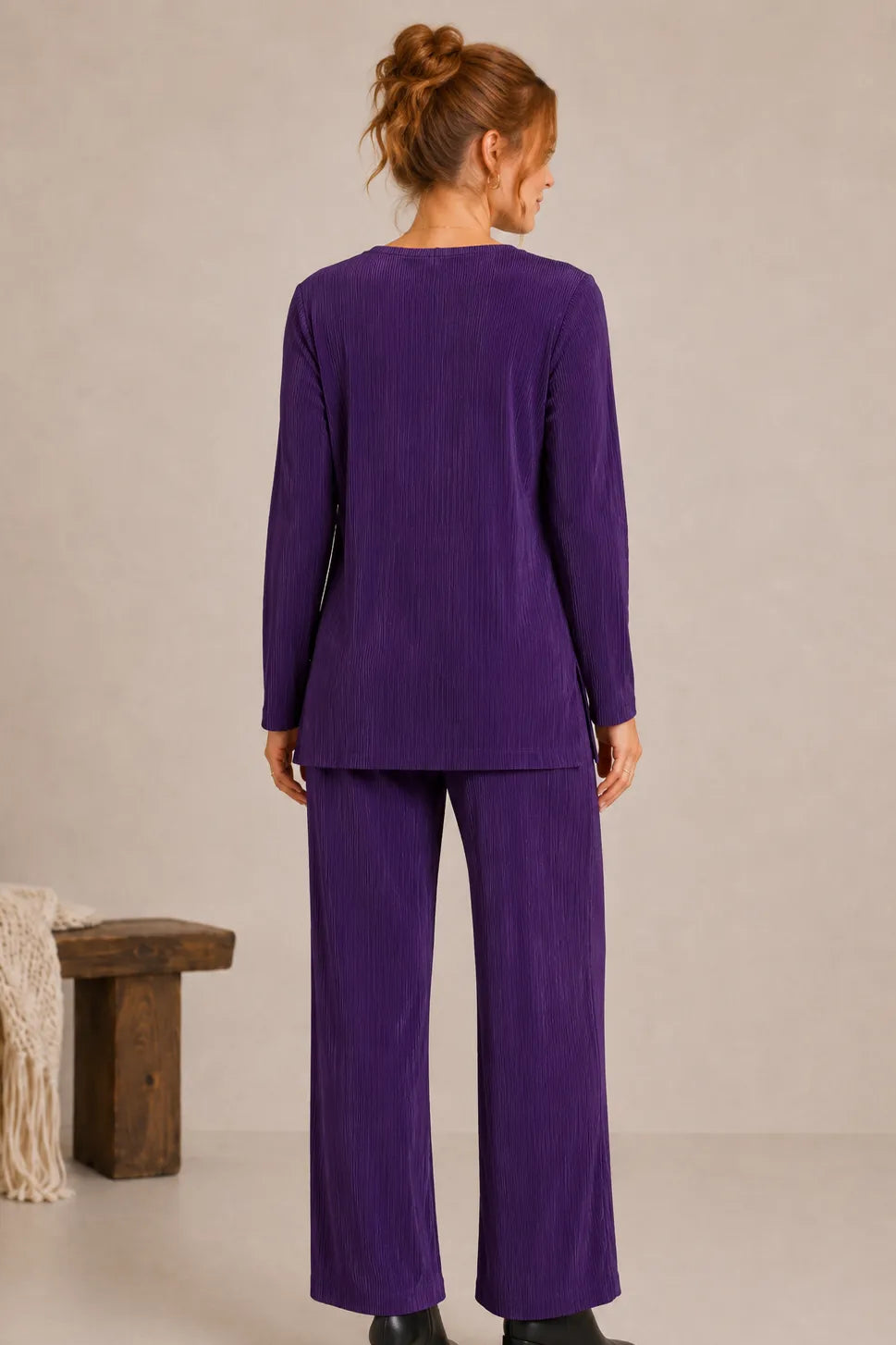 MINI-PLEAT PULL ON SET Pine Apparel