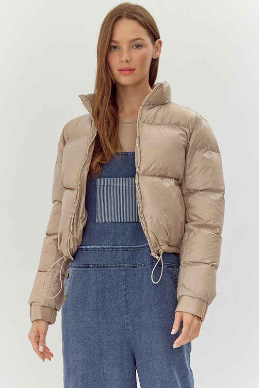 Taupe Puffer Jacket