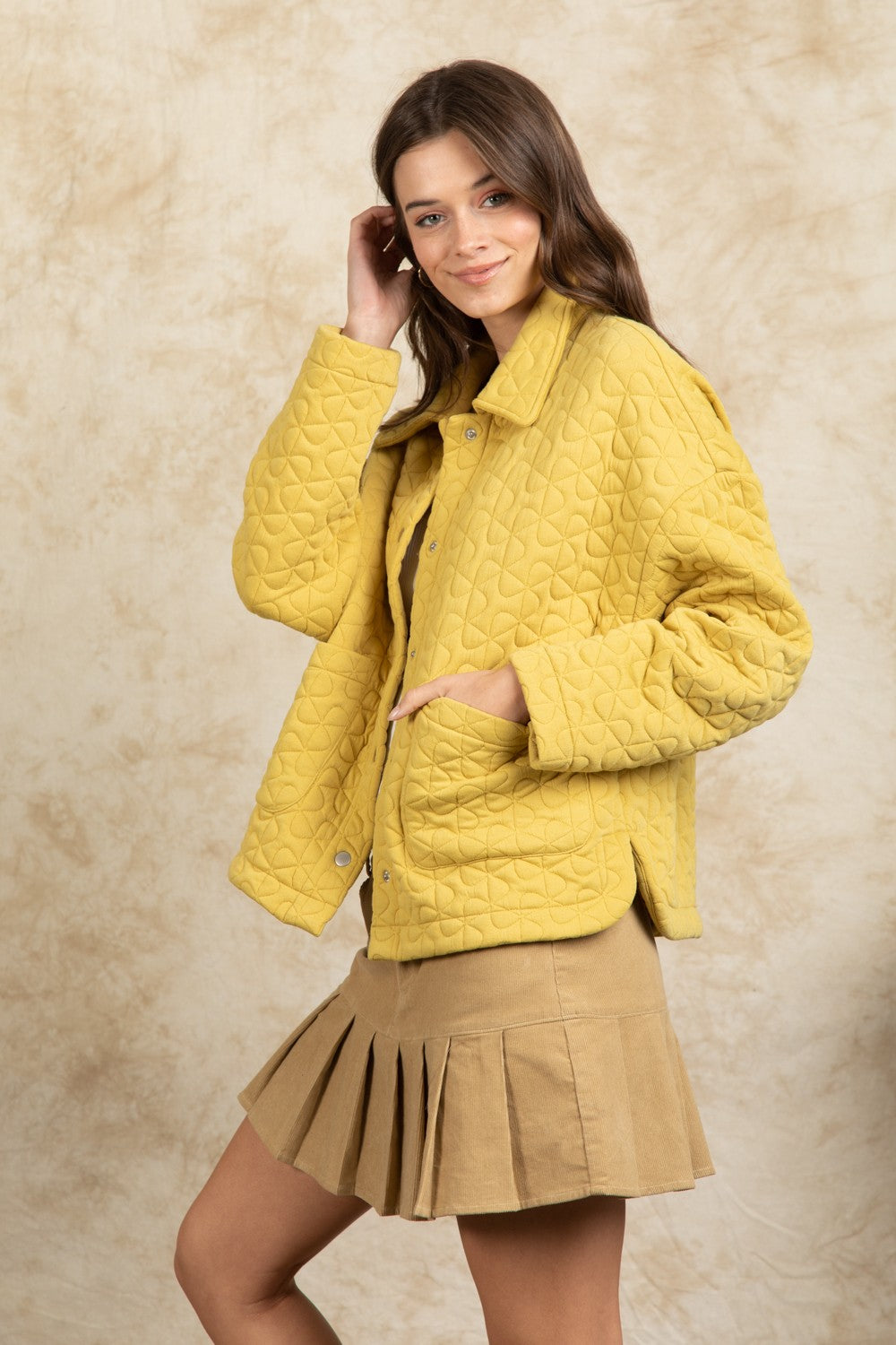 Quilted Jacket - Honey