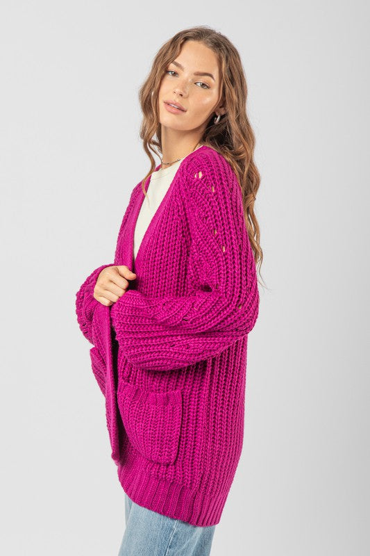 Oversize Knit Sweater Cardigan