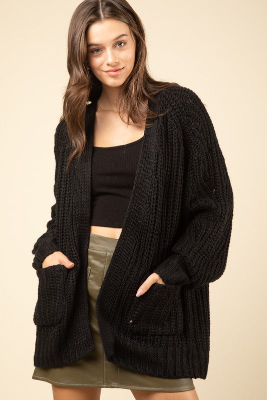 Oversize Knit Sweater Cardigan