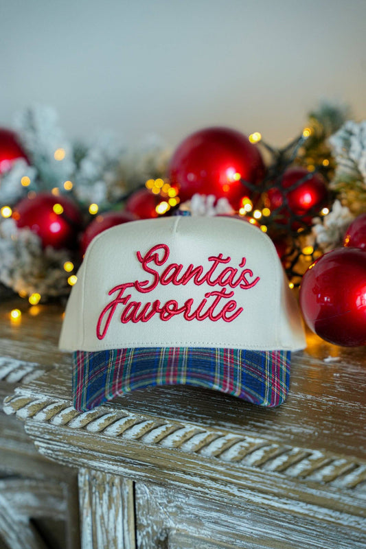 SANTA'S FAVORITE CANVAS CAP (POSSIBLE OCT SHIP)