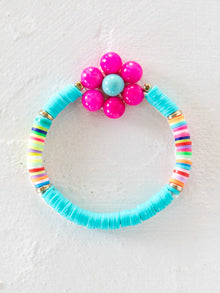 Chunky Daisy Bracelet - Turquoise