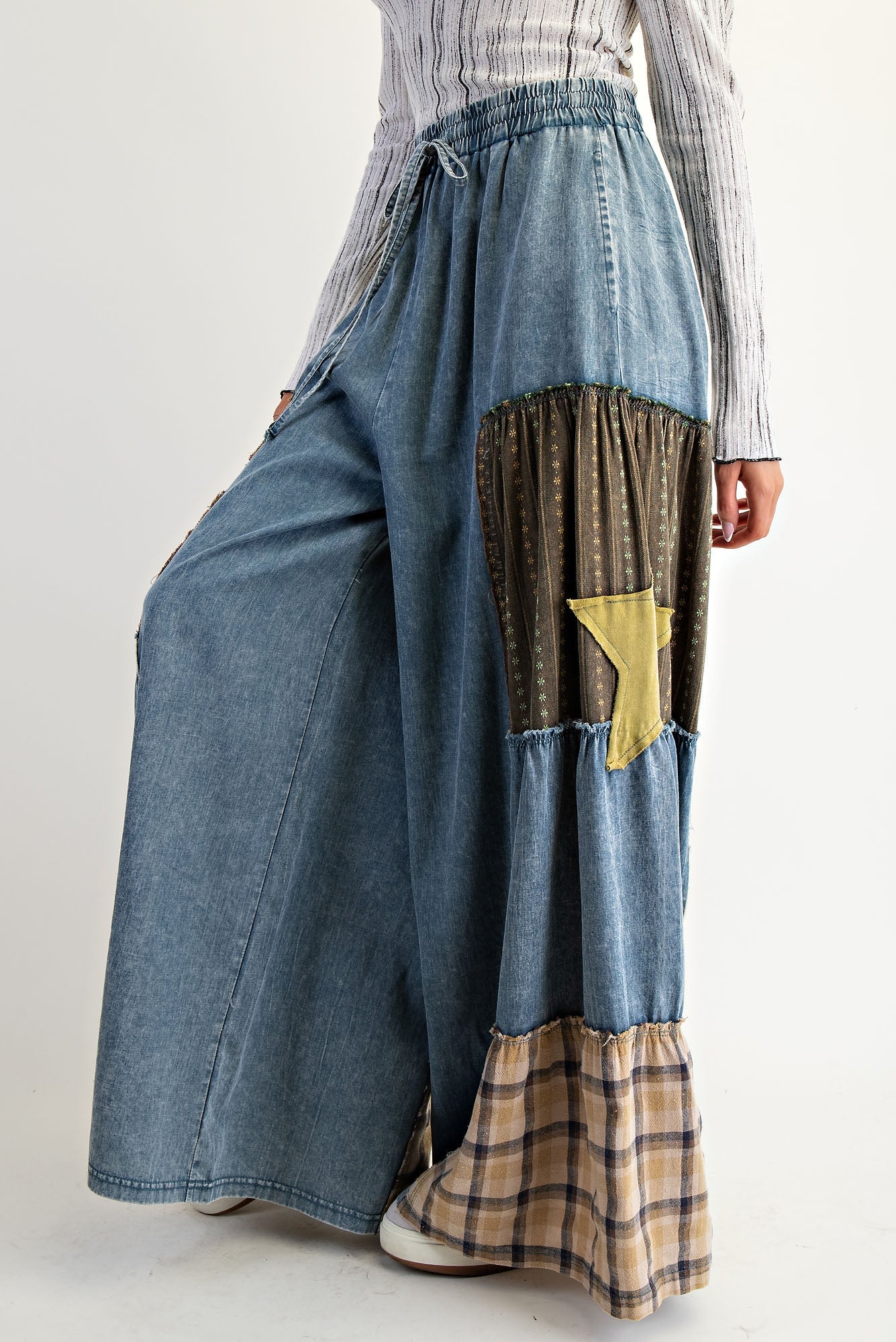 Patchwork Dreams Chambray Pants
