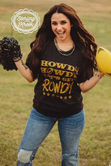 HOWDY HOWDY TEE BLACK & GOLD