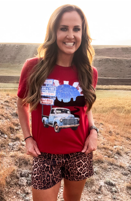 LAND OF THE FREE TEE STERLING KREEK