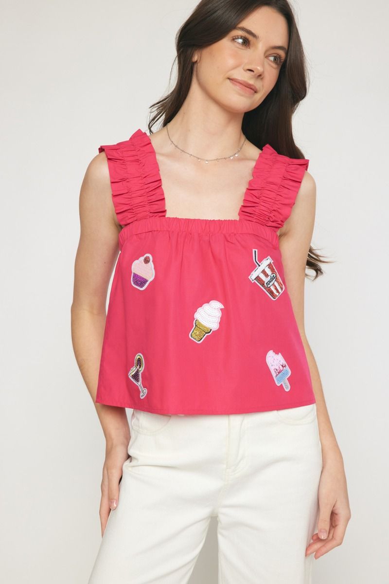 Pink Patches Top