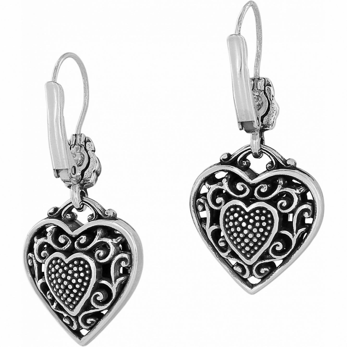 Reno Heart Leverback Earrings