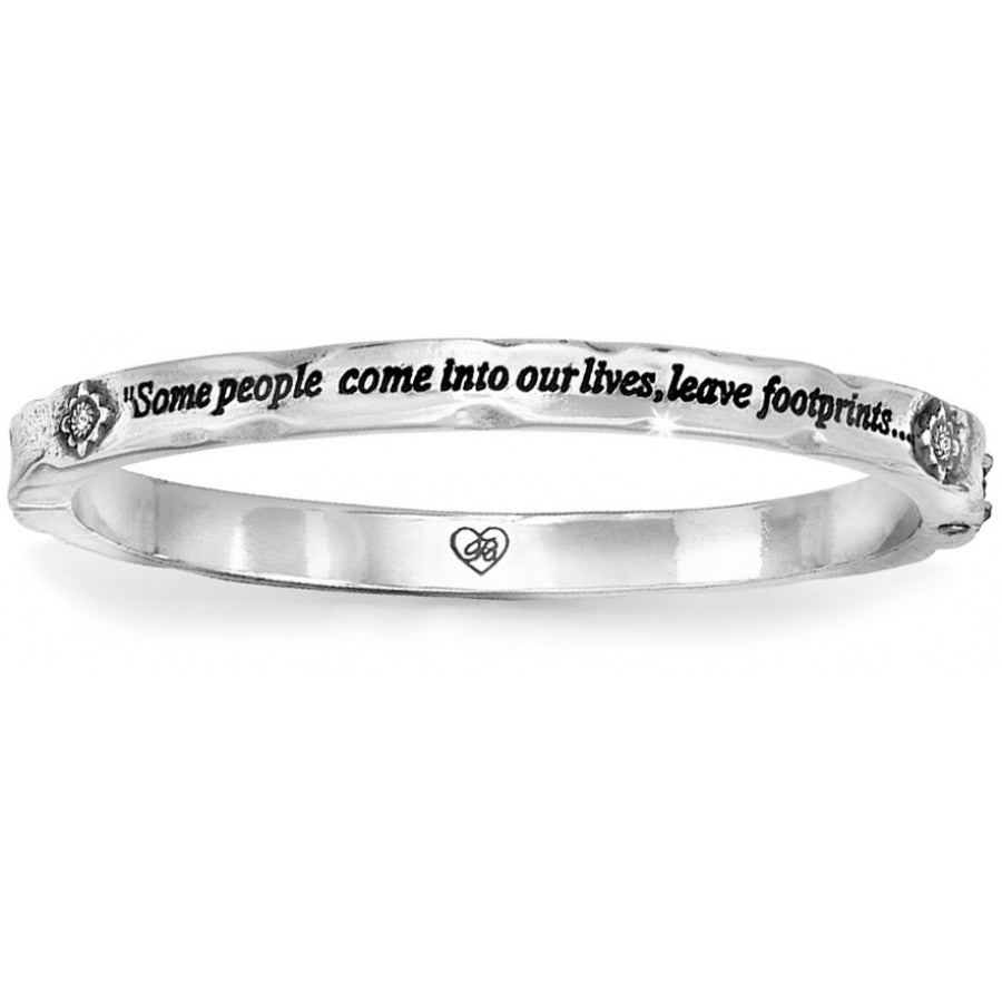 Footprints Hinged Bangle