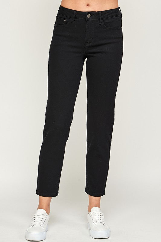 Black Straight Leg Jeans