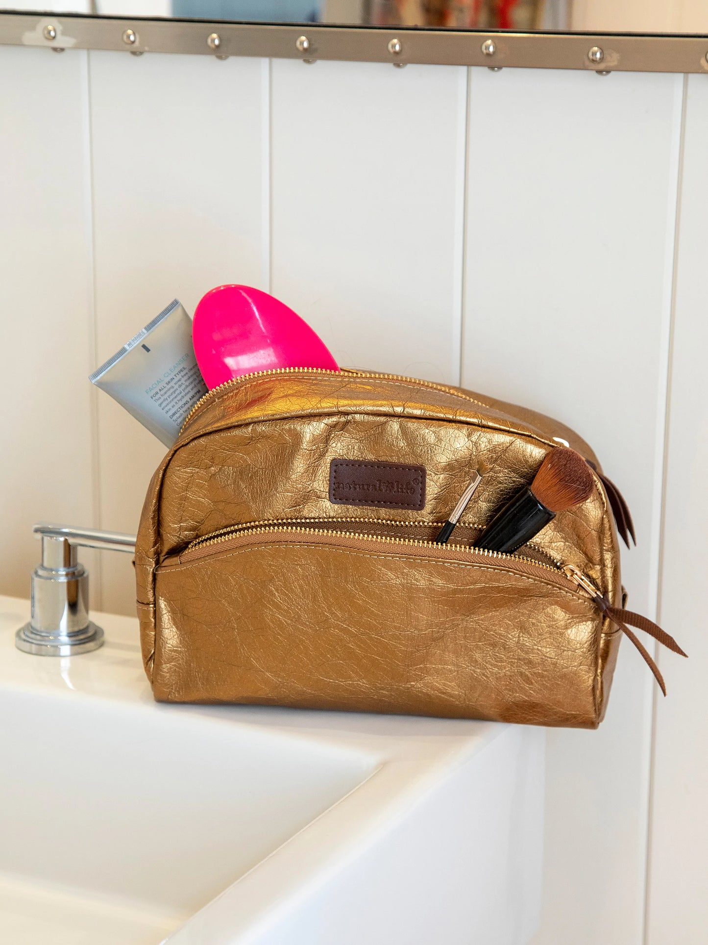 Penny Paper Cosmetic Bag- Bronze