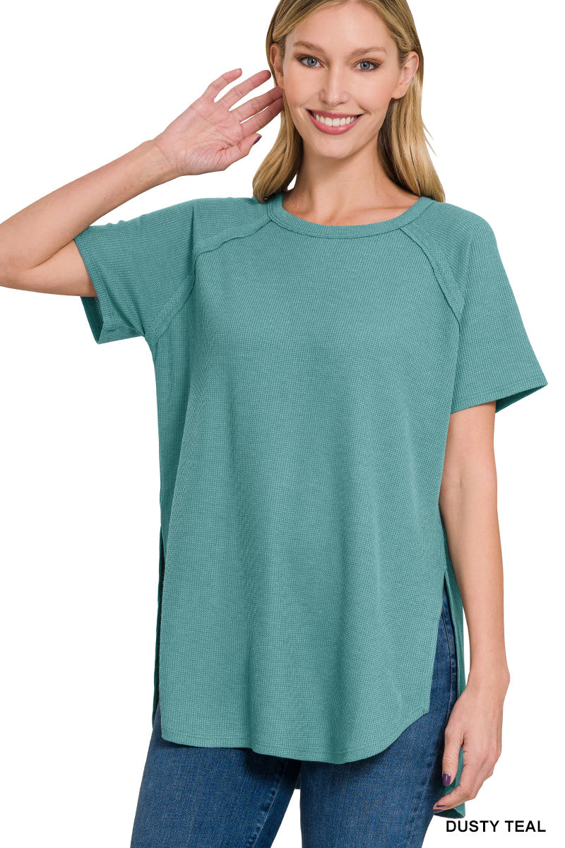 MELAGE BABY WAFFLE SHORT SLEEVE TOP