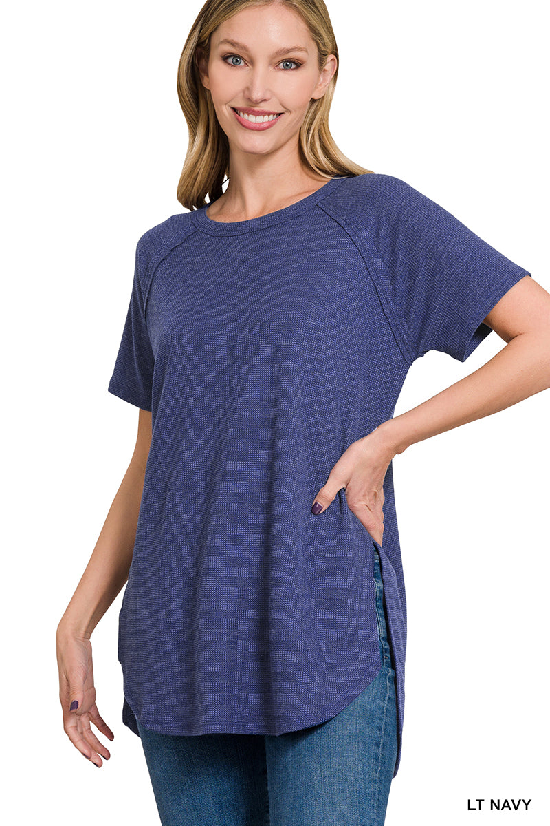 MELAGE BABY WAFFLE SHORT SLEEVE TOP