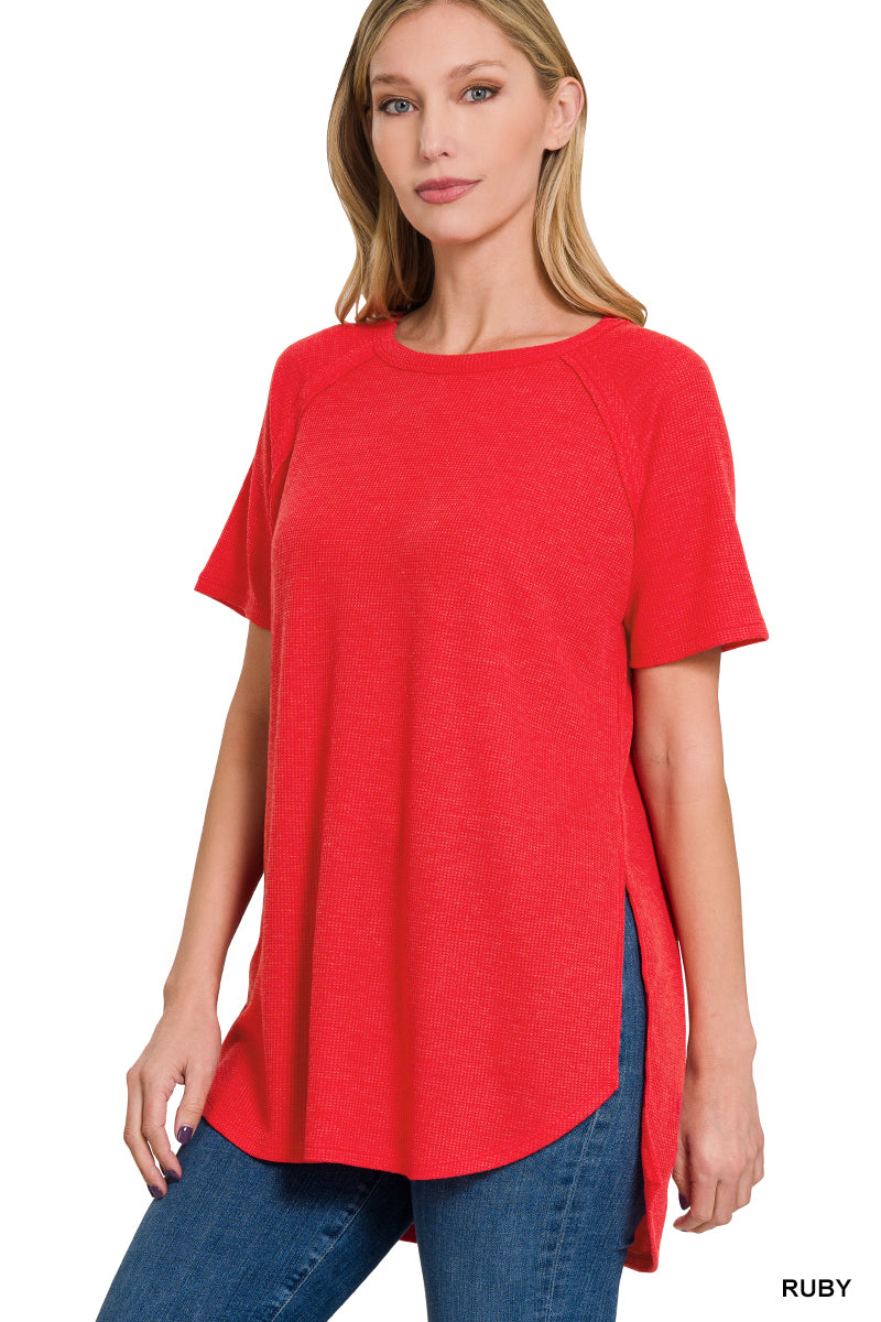 MELAGE BABY WAFFLE SHORT SLEEVE TOP