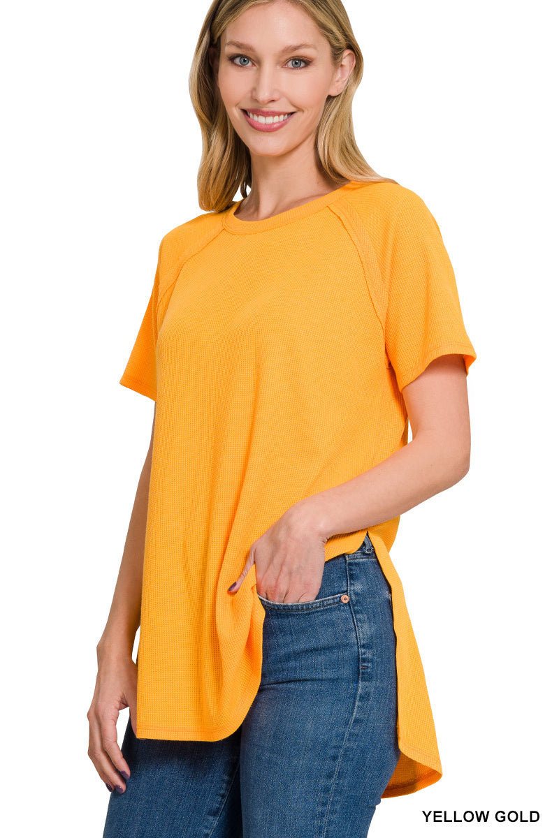 MELAGE BABY WAFFLE SHORT SLEEVE TOP