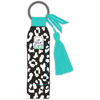 Black & White Leopard Key Chain