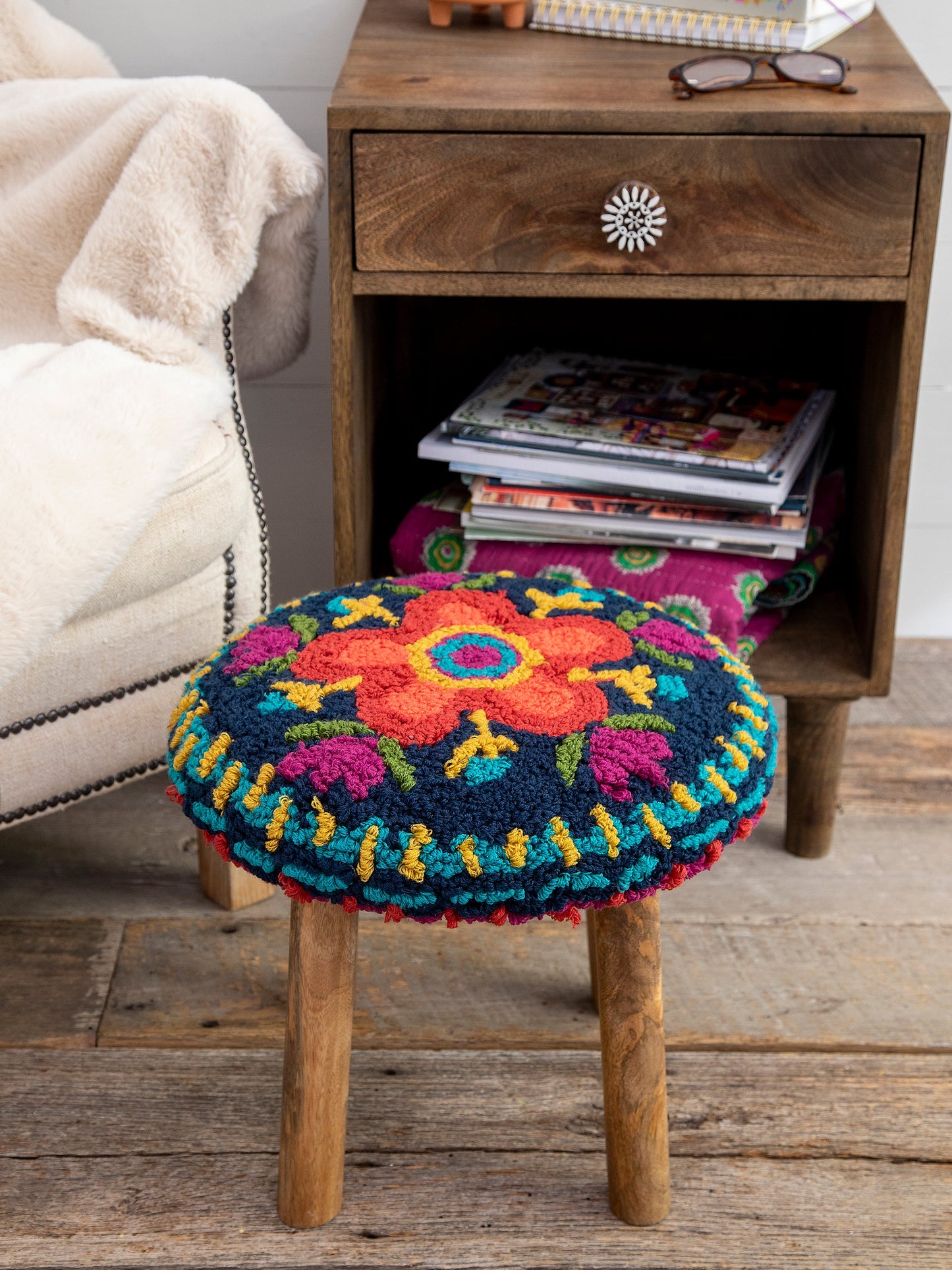 Hooked Foot Stool