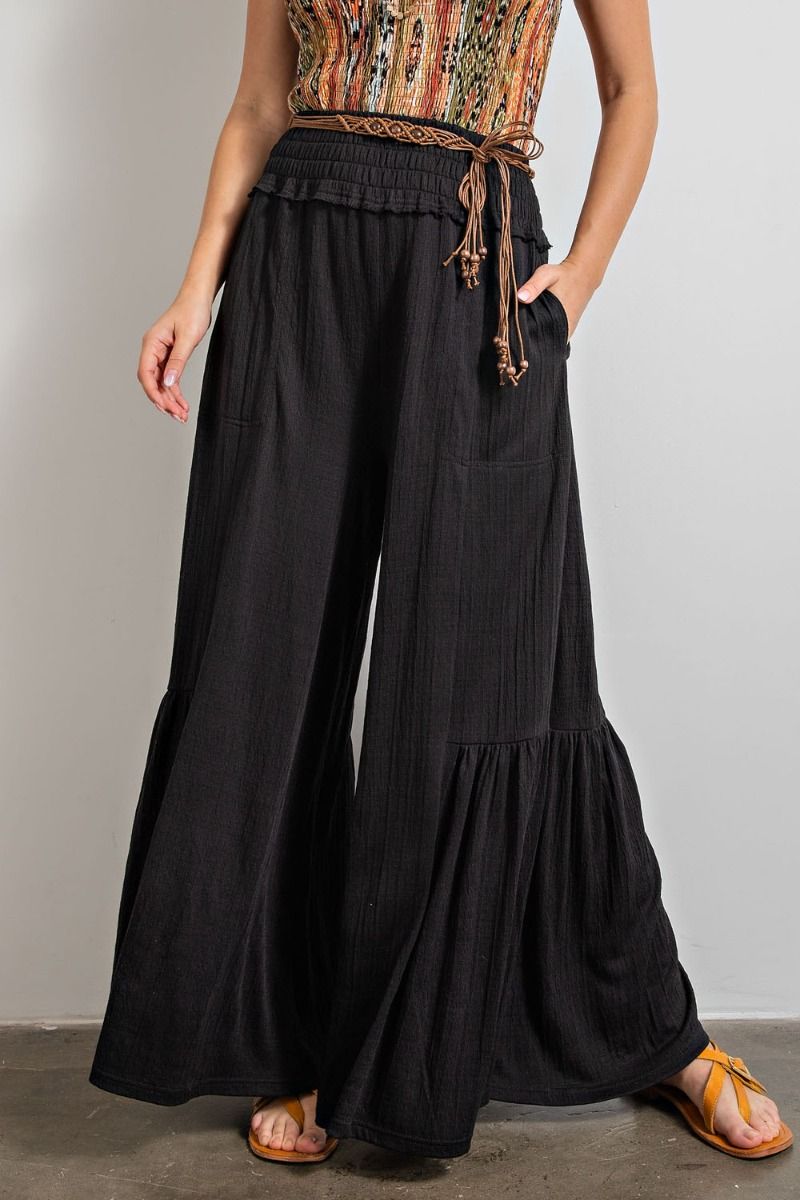 Textured Maxi Pants