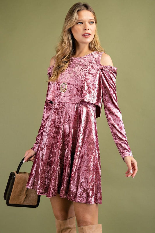 Ice Velvet Flowy Dress