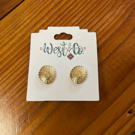 Concho Post Earring