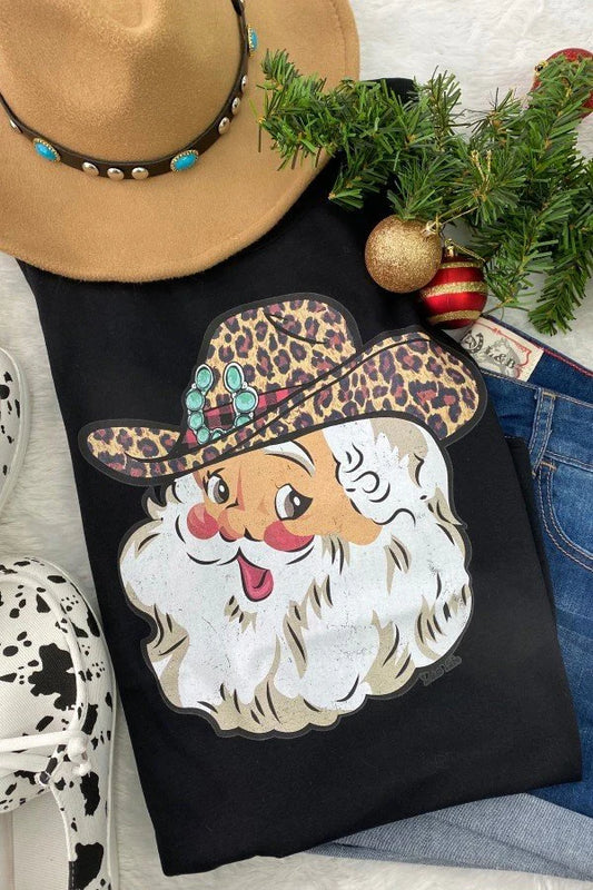 Leopard Hat Santa